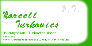 marcell turkovics business card